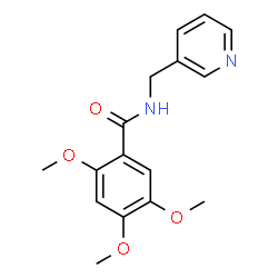 ChemSpider 2D Image | 2,4,5-Trimethoxy-N-(3-pyridinylmethyl)benzamide | C16H18N2O4