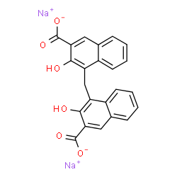 ChemSpider 2D Image | Disodium 4,4'-methylenebis(3-hydroxy-2-naphthoate) | C23H14Na2O6