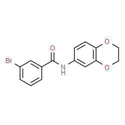 ChemSpider 2D Image | 3-Bromo-N-(2,3-dihydro-1,4-benzodioxin-6-yl)benzamide | C15H12BrNO3