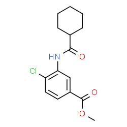 ChemSpider 2D Image | Methyl 4-chloro-3-[(cyclohexylcarbonyl)amino]benzoate | C15H18ClNO3