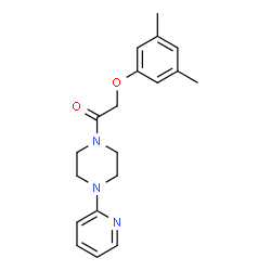 ChemSpider 2D Image | 2-(3,5-Dimethylphenoxy)-1-[4-(2-pyridinyl)-1-piperazinyl]ethanone | C19H23N3O2