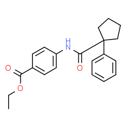ChemSpider 2D Image | Ethyl 4-{[(1-phenylcyclopentyl)carbonyl]amino}benzoate | C21H23NO3