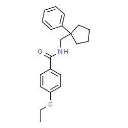 ChemSpider 2D Image | 4-Ethoxy-N-[(1-phenylcyclopentyl)methyl]benzamide | C21H25NO2