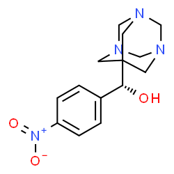 ChemSpider 2D Image | (R)-(4-Nitrophenyl)(1,3,5-triazatricyclo[3.3.1.1~3,7~]dec-7-yl)methanol | C14H18N4O3
