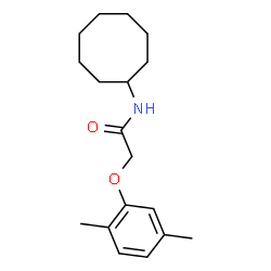 ChemSpider 2D Image | N-Cyclooctyl-2-(2,5-dimethylphenoxy)acetamide | C18H27NO2