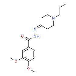 ChemSpider 2D Image | 3,4-Dimethoxy-N'-(1-propyl-4-piperidinylidene)benzohydrazide | C17H25N3O3