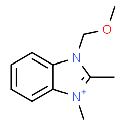 ChemSpider 2D Image | 1-Methoxymethyl-2,3-dimethyl-3H-benzoimidazol-1-ium | C11H15N2O