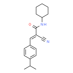 ChemSpider 2D Image | 2-Cyano-N-cyclohexyl-3-(4-isopropylphenyl)acrylamide | C19H24N2O