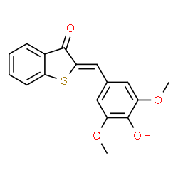 ChemSpider 2D Image | (2Z)-2-(4-Hydroxy-3,5-dimethoxybenzylidene)-1-benzothiophen-3(2H)-one | C17H14O4S