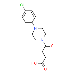 ChemSpider 2D Image | 4-[4-(4-Chlorophenyl)-1-piperazinyl]-4-oxobutanoic acid | C14H17ClN2O3