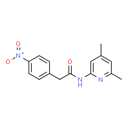 ChemSpider 2D Image | N-(4,6-Dimethyl-2-pyridinyl)-2-(4-nitrophenyl)acetamide | C15H15N3O3