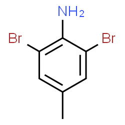 ChemSpider 2D Image | 2,6-Dibromo-p-toluidine | C7H7Br2N