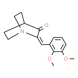 ChemSpider 2D Image | (2E)-2-(2,3-Dimethoxybenzylidene)quinuclidin-3-one | C16H19NO3