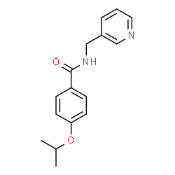 ChemSpider 2D Image | 4-Isopropoxy-N-(3-pyridinylmethyl)benzamide | C16H18N2O2