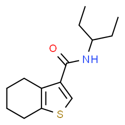 ChemSpider 2D Image | N-(3-Pentanyl)-4,5,6,7-tetrahydro-1-benzothiophene-3-carboxamide | C14H21NOS