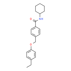 ChemSpider 2D Image | N-Cyclohexyl-4-[(4-ethylphenoxy)methyl]benzamide | C22H27NO2