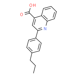 ChemSpider 2D Image | 2-(4-Propylphenyl)-4-quinolinecarboxylic acid | C19H17NO2