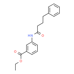 ChemSpider 2D Image | Ethyl 3-[(4-phenylbutanoyl)amino]benzoate | C19H21NO3