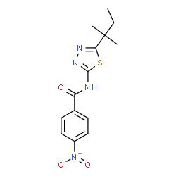 ChemSpider 2D Image | N-[5-(2-Methyl-2-butanyl)-1,3,4-thiadiazol-2-yl]-4-nitrobenzamide | C14H16N4O3S