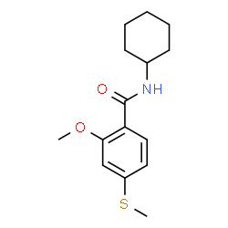 ChemSpider 2D Image | N-cyclohexyl-2-methoxy-4-(methylthio)benzamide | C15H21NO2S
