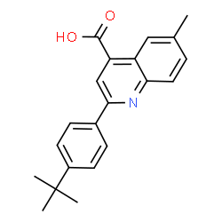 ChemSpider 2D Image | 2-(4-tert-Butylphenyl)-6-methylquinoline-4-carboxylic acid | C21H21NO2