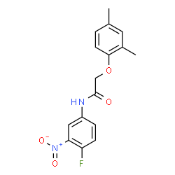 ChemSpider 2D Image | 2-(2,4-Dimethylphenoxy)-N-(4-fluoro-3-nitrophenyl)acetamide | C16H15FN2O4