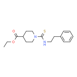 ChemSpider 2D Image | Ethyl 1-[(2-phenylethyl)carbamothioyl]-4-piperidinecarboxylate | C17H24N2O2S