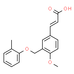 ChemSpider 2D Image | 3-(4-Methoxy-3-((o-tolyloxy)methyl)phenyl)acrylic acid | C18H18O4