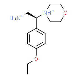 ChemSpider 2D Image | 4-[(1S)-2-Ammonio-1-(4-ethoxyphenyl)ethyl]morpholin-4-ium | C14H24N2O2