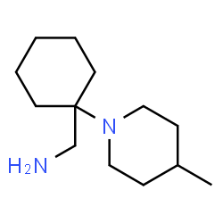 ChemSpider 2D Image | 1-[1-(4-Methyl-1-piperidinyl)cyclohexyl]methanamine | C13H26N2