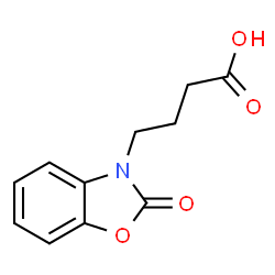 ChemSpider 2D Image | 4-(2-Oxo-benzooxazol-3-yl)-butyric acid | C11H11NO4