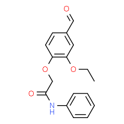ChemSpider 2D Image | 2-(2-Ethoxy-4-formylphenoxy)-N-phenylacetamide | C17H17NO4