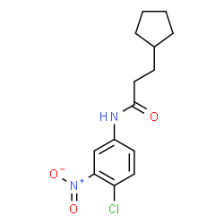 ChemSpider 2D Image | N-(4-Chloro-3-nitrophenyl)-3-cyclopentylpropanamide | C14H17ClN2O3