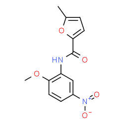 ChemSpider 2D Image | N-(2-Methoxy-5-nitrophenyl)-5-methyl-2-furamide | C13H12N2O5