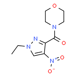 ChemSpider 2D Image | 4-({1-ethyl-4-nitro-1H-pyrazol-3-yl}carbonyl)morpholine | C10H14N4O4
