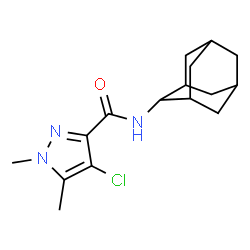 ChemSpider 2D Image | N-(Adamantan-2-yl)-4-chloro-1,5-dimethyl-1H-pyrazole-3-carboxamide | C16H22ClN3O