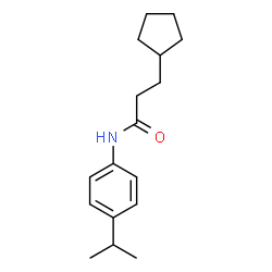 ChemSpider 2D Image | 3-Cyclopentyl-N-(4-isopropylphenyl)propanamide | C17H25NO