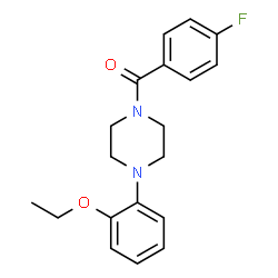 ChemSpider 2D Image | [4-(2-Ethoxyphenyl)-1-piperazinyl](4-fluorophenyl)methanone | C19H21FN2O2