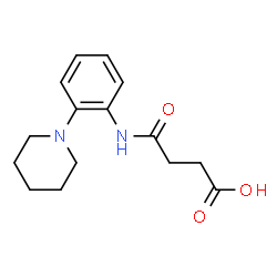 ChemSpider 2D Image | N-(2-Piperidin-1-yl-phenyl)-succinamic acid | C15H20N2O3