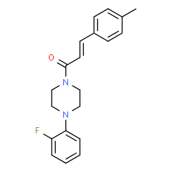 ChemSpider 2D Image | (2E)-1-[4-(2-Fluorophenyl)-1-piperazinyl]-3-(4-methylphenyl)-2-propen-1-one | C20H21FN2O
