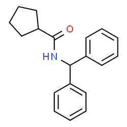 ChemSpider 2D Image | N-(Diphenylmethyl)cyclopentanecarboxamide | C19H21NO