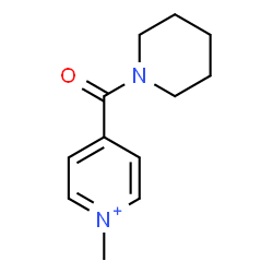 ChemSpider 2D Image | 1-Methyl-4-(1-piperidinylcarbonyl)pyridinium | C12H17N2O