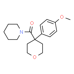 ChemSpider 2D Image | [4-(4-Methoxyphenyl)tetrahydro-2H-pyran-4-yl](1-piperidinyl)methanone | C18H25NO3