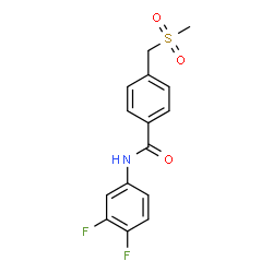 ChemSpider 2D Image | N-(3,4-Difluorophenyl)-4-[(methylsulfonyl)methyl]benzamide | C15H13F2NO3S