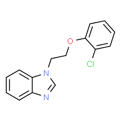 ChemSpider 2D Image | 1-[2-(2-chlorophenoxy)ethyl]benzimidazole | C15H13ClN2O