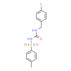 ChemSpider 2D Image | N-[(4-Fluorobenzyl)carbamoyl]-4-methylbenzenesulfonamide | C15H15FN2O3S
