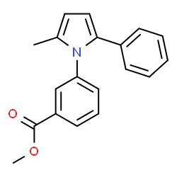 ChemSpider 2D Image | Methyl 3-(2-methyl-5-phenyl-1H-pyrrol-1-yl)benzoate | C19H17NO2