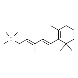 ChemSpider 2D Image | Trimethyl[(2E,4E)-3-methyl-5-(2,6,6-trimethyl-1-cyclohexen-1-yl)-2,4-pentadien-1-yl]silane | C18H32Si
