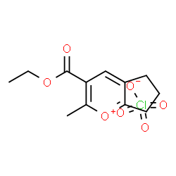 ChemSpider 2D Image | 3-(Ethoxycarbonyl)-2-methyl-6,7-dihydro-5H-cyclopenta[b]pyranium perchlorate | C12H15ClO7