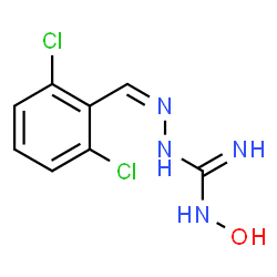 ChemSpider 2D Image | (2Z)-2-(2,6-Dichlorobenzylidene)-N-hydroxyhydrazinecarboximidamide | C8H8Cl2N4O